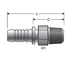 Gates GlobalSpiral Macho Fijo Recto Pipe (NPT) - comprar online