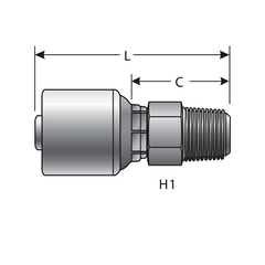 Gates MegaCrimp Macho Fijo Recto Pipe (NPT) - comprar online