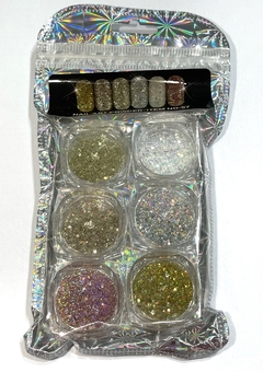 Glitter metalizados x6