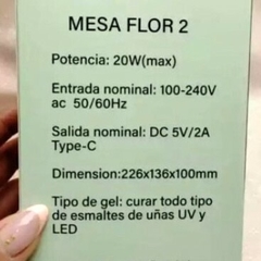 Cabina Flor 2 Uv Led - 20w Paris Night Inalámbrica - Soft Gel en internet