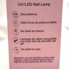 Cabina Flor 2 Uv Led - 20w Paris Night Inalámbrica - Soft Gel - Remember My Nails