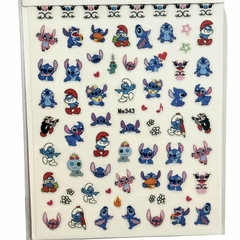 Sticker para uñas - Stich y Pitufos