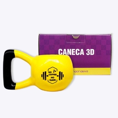 Caneca formato 3d 350ml peso academia