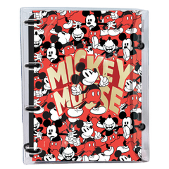 Fichárico Universitário com capa em PVC Cristal Disney Mickey + 144 Folhas decoras