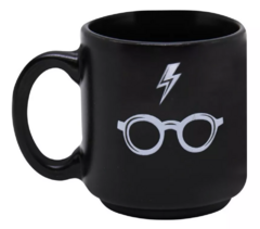 Mini Caneca Harry Potter Cerâmica Preta - Zona Criativa