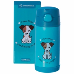 GARRAFA INFANTIL CLICK COM CANUDO I LOVE DOGS - ZONACRIATIVA na internet