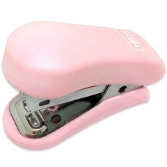 Grampeador 12 Folhas Mini com Extrator G101 - Rosa Claro