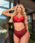 Conjunto Lacradora- vermelho com preto - Sempre Digníssima - Lingeries