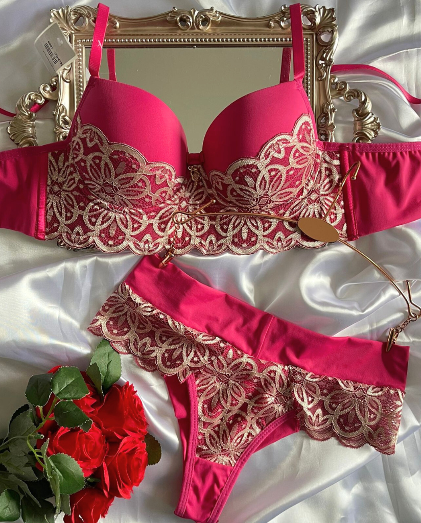 Comprar Conjunto Lingerie Renda Bicolor - a partir de R$20,69