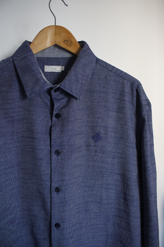 Camisa Bernardo Azul Textura