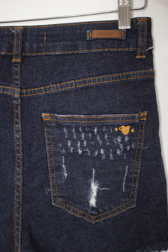 Shorts Livia Jeans Escuro Destroyed - comprar online