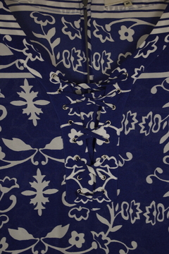 Vestido Isabella Azul Flores - comprar online
