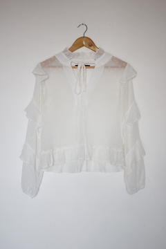 Blusa Jessica Manga Babado - Trama