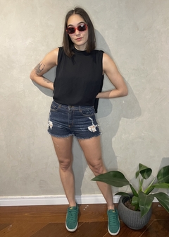 Shorts Livia Jeans Escuro Destroyed - comprar online