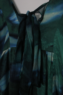 Vestido Fernanda Verde Abstrato - comprar online