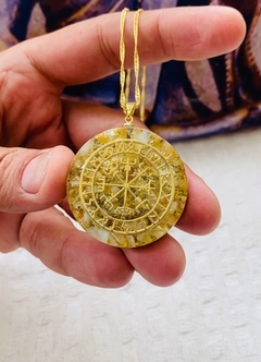 Pingente Orgonite VegVisir Citrino