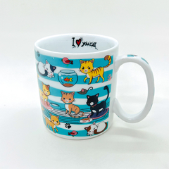 Caneca de Porcelana 330ml - Love My Cat - comprar online