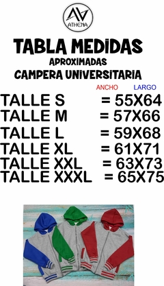 Art. 125 Campera Universitaria - comprar online