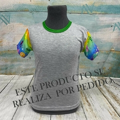 Art.261 Remera GRIS diseño monster