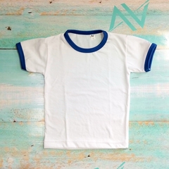 Art. 113.B Remera blanca con vivo de color Adulto - comprar online