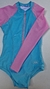 Wetsuit Infantil Azul Turquesa e Rosa Claro