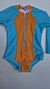 Wetsuit Infantil Azul Turquesa e Tangerina