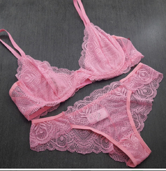 Conjunto Rosa de renda - Angel Lingerie