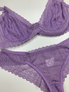 Conjunto todo em renda sem bojo - Angel Lingerie