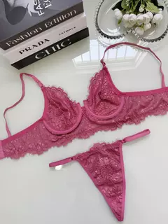 Conjunto renda meia taça - Angel Lingerie