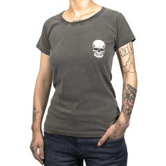 Camiseta HMC Feminina Custom Made (Skull Cross)