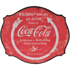 Placa de Decoração em MDF Coca-Cola (Circle Arrow)