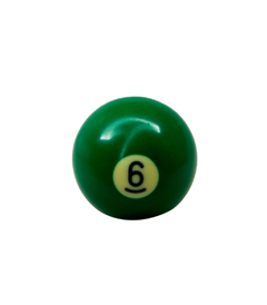 Borboleta para Estante de Pratos 8mm Fêmea Bola de Sinuca Seis (Pool Ball Nº6) Grande