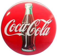 Placa de Resina Coca-Cola Button 3D