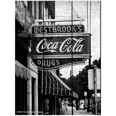 Placa Madeira Coca-Cola (Westbrook's Drugstore)