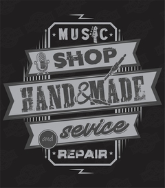 Camiseta HMC Premium (Hand & Made Music Shop Service And Repair) Rock Wear