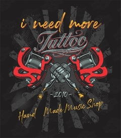 Camiseta HMC Premium (Hand & Made Music Shop Tattoo) Rock Wear