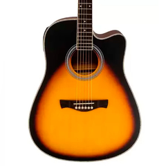 Violão Tagima Memphis Folk Aço Eletroacústico MW-20 EQ Cutway Sunburst Fosco