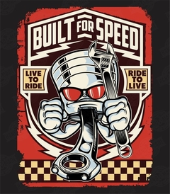 Camiseta HMC Premium (Motorcycle Built For Speed) Rock Wear