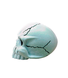 Borboleta para Estante de Prato Caveira Branca Craquelada (Cracked Skull) 8mm Fêmea Headstyle