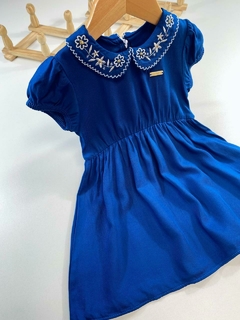 VESTIDO VISCOSE SARJADA BORDADO - comprar online