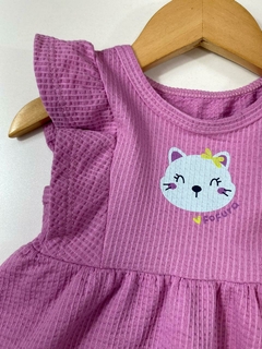 VESTIDO TEXTURIZADO FOFURA LILAS MALWEE na internet