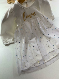 VESTIDO LOVE COTTON E TULE - comprar online