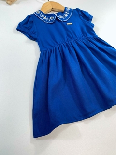 VESTIDO VISCOSE SARJADA BORDADO - loja online