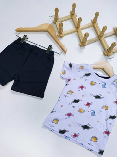 CONJUNTO DINO FUN ROAWRR MARINHO - Mini Look