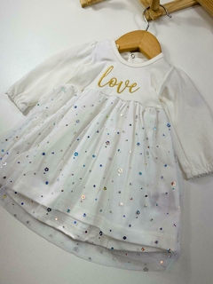 VESTIDO LOVE COTTON E TULE na internet