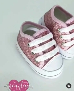 TÊNIS/SAPATINHO ALL STAR GLITER ROSA