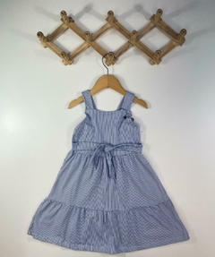 VESTIDO LISTRADO AZUL - loja online