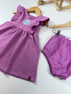 VESTIDO TEXTURIZADO FOFURA LILAS MALWEE - loja online