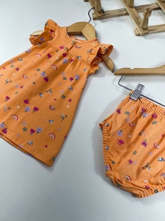 VESTIDO FLORZINHAS LARANJA MALWEE na internet