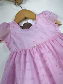 VESTIDO EM TECIDO BORDADO - loja online